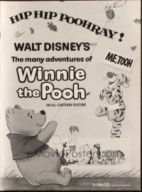 5z726 MANY ADVENTURES OF WINNIE THE POOH pressbook '66 Walt Disney, great cartoon art!