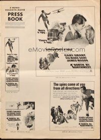 5z766 NORTH BY NORTHWEST pressbook R66 Cary Grant, Eva Marie Saint, Alfred Hitchcock classic!