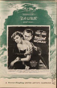 5z846 SECOND WOMAN pressbook '50 Robert Young & pretty Betsy Drake, film noir!