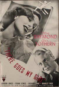 5z916 THERE GOES MY GIRL pressbook '37 great images of bride Ann Sothern & groom Gene Raymond!