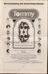 5z939 TOMMY pressbook '75 The Who, Roger Daltrey, Jack Nicholson, rock & roll!