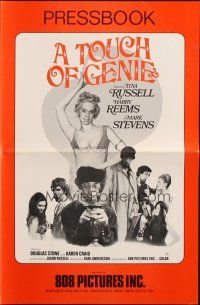 5z946 TOUCH OF GENIE pressbook '74 Tina Russell & Harry Reems in I Dream of Jeanie sex parody!
