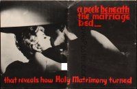5z959 UNHOLY MATRIMONY pressbook '66 marriage into a mockery of wedlock into wickedness!