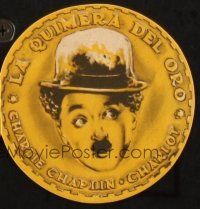 5z109 GOLD RUSH die-cut Spanish herald R40s Charlie Chaplin classic, cool different artwork!