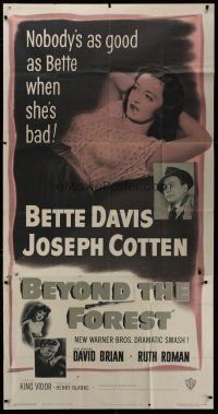 6a428 BEYOND THE FOREST 3sh '49 King Vidor, nobody's as good as smoking Bette Davis when she's bad!