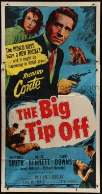 6a430 BIG TIP OFF 3sh '55 Richard Conte knows everything the underworld does, film noir!