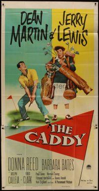 6a437 CADDY 3sh '53 wacky image of screwballs Dean Martin & Jerry Lewis golfing!