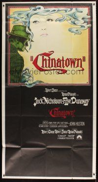 6a443 CHINATOWN int'l 3sh '74 art of Jack Nicholson & Faye Dunaway by Jim Pearsall, Roman Polanski