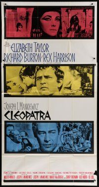 6a447 CLEOPATRA 3sh '63 Elizabeth Taylor, Richard Burton, Rex Harrison, different image!