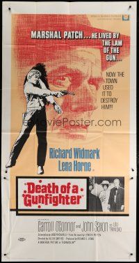 6a453 DEATH OF A GUNFIGHTER int'l 3sh '69 art of Richard Widmark, he lived by the law of the gun!