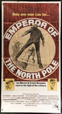6a464 EMPEROR OF THE NORTH POLE int'l 3sh '73 Lee Marvin& Ernest Borgnine in fight of the century!