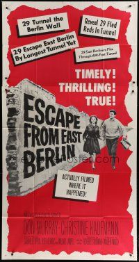 6a466 ESCAPE FROM EAST BERLIN 3sh '62 Robert Siodmak, escape from communist East Germany!