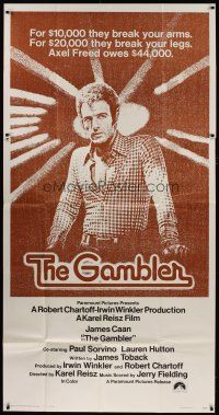 6a477 GAMBLER int'l 3sh '74 James Caan is a degenerate gambler who owes the mob $44,000!