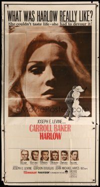 6a495 HARLOW 3sh '65 Carroll Baker in the title role, what was she really like!