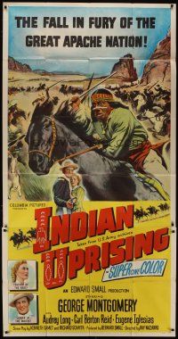 6a519 INDIAN UPRISING 3sh '51 Montgomery is leader of whites & Audrey Long is teacher of the Reds!