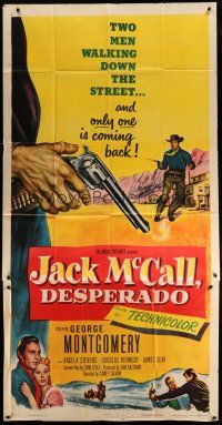 6a521 JACK McCALL DESPERADO 3sh '53 George Montgomery's gun was quick & his cause was just!
