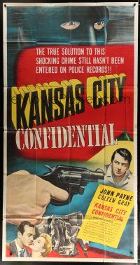 6a525 KANSAS CITY CONFIDENTIAL 3sh '52 the true solution of this crime still hasn't been recorded!