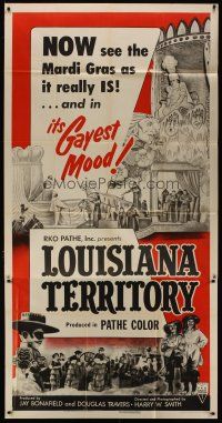 6a544 LOUISIANA TERRITORY 3sh '53 New Orleans in its Gayest Mood, see Mardi Gras as it really is!