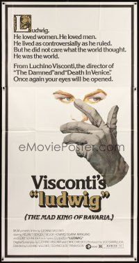 6a547 LUDWIG 3sh '73 Luchino Visconti, artwork of Helmut Berger as the Mad King of Bavaria!
