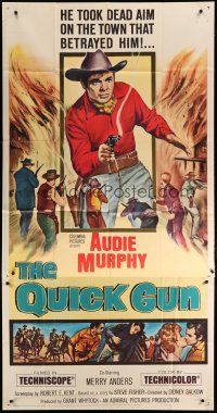 6a590 QUICK GUN 3sh '64 cowboy Audie Murphy took dead aim on the town that betrayed him!