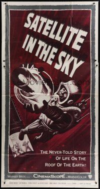 6a615 SATELLITE IN THE SKY 3sh '56 English, the never-told story of life on the roof of the Earth!