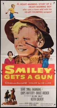 6a630 SMILEY GETS A GUN 3sh '59 heart-warming Aussie boy is the new Smiley, with Chips Rafferty!