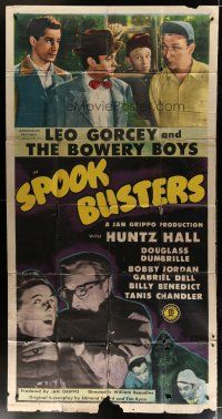 6a639 SPOOK BUSTERS 3sh '46 Bowery Boys, Leo Gorcey, Huntz Hall & wacky fake ape!