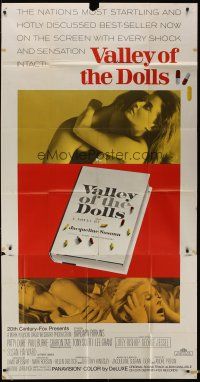 6a667 VALLEY OF THE DOLLS 3sh '67 sexy Sharon Tate, from Jacqueline Susann's erotic novel!