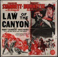 6a360 CHARLES STARRETT 6sh '52 The Durango Kid & Smiley Burnette in Law of the Canyon!