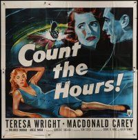 6a361 COUNT THE HOURS 6sh '53 Don Siegel, art of sexy bad girl Adele Mara in low-cut dress!