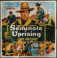 6a387 SEMINOLE UPRISING 6sh '55 cavalry officer George Montgomery vs. Native American Indians!