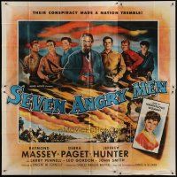 6a388 SEVEN ANGRY MEN 6sh '55 Massey, Paget, Hunter, their conspiracy made a nation tremble!