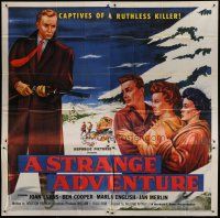 6a391 STRANGE ADVENTURE 6sh '56 they're captives of a ruthless killer in the High Sierras!