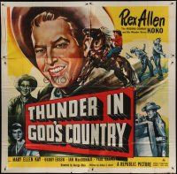 6a393 THUNDER IN GOD'S COUNTRY 6sh '51 art of Arizona cowboy Rex Allen & His Wonder Horse Koko!
