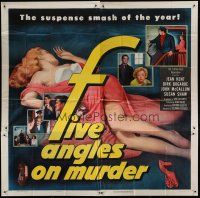 6a397 WOMAN IN QUESTION 6sh '53 English version of Rashomon, Five Angles on Murder, cool pulp art!