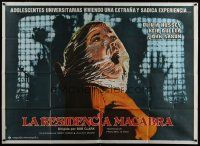 6a196 SILENT NIGHT EVIL NIGHT Argentinean 43x58 '75 gruesome image will make your skin crawl!