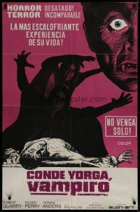 6a222 COUNT YORGA VAMPIRE Argentinean '70 artwork of the mistresses of the deathmaster feeding!
