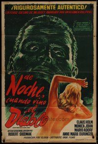 6a238 DEVIL STRIKES AT NIGHT Argentinean '59 Robert Siodmak, art of Nazi serial killer & lady
