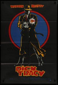 6a239 DICK TRACY Argentinean '90 Disney, art of detective Warren Beatty firing tommy gun!
