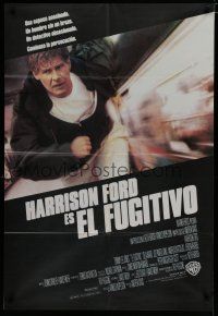 6a255 FUGITIVE Argentinean '93 Harrison Ford is on the run from an obsessed detective!