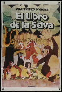 6a270 JUNGLE BOOK Argentinean R70s Walt Disney cartoon classic, great image of Mowgli & friends!