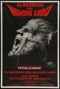 6a280 LEGEND OF THE WEREWOLF Argentinean '75 Peter Cushing, best close up of howling monster!