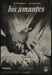 6a287 LOVERS Argentinean '58 Louis Malle's Les Amants, close up of holding hands!