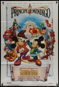 6a313 RESCUERS DOWN UNDER/PRINCE & THE PAUPER Argentinean '90 Disney cartoon double-bill!