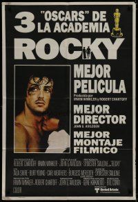 6a316 ROCKY Argentinean '77 great close up of Sylvester Stallone, Best Picture boxing classic!
