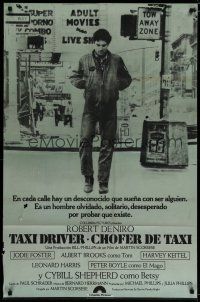 6a334 TAXI DRIVER green style Argentinean '76 classic c/u of Robert De Niro, Martin Scorsese!