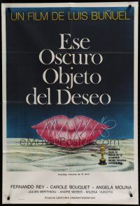 6a335 THAT OBSCURE OBJECT OF DESIRE Argentinean '77 Cet obscur object du desir, art by Ferracci!
