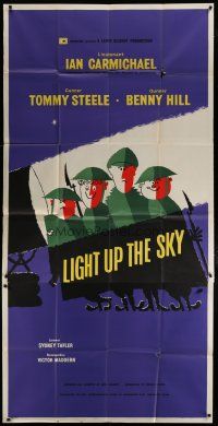6a537 LIGHT UP THE SKY English 3sh '60 Benny Hill, Ian Carmichael, art of wacky WWII soldiers!