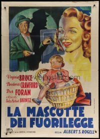 6a718 BUTCH MINDS THE BABY Italian 1p '46 Virginia Bruce, Broderick Crawford, different art!