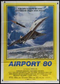 6a730 CONCORDE: AIRPORT '79 Italian 1p '79 cool art of the fastest airplane attacked by missile!